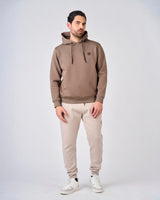 Felpa con cappuccio in interlock con tasche