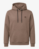 Felpa con cappuccio in interlock con tasche