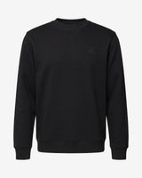 Felpa girocollo in interlock con patch logo