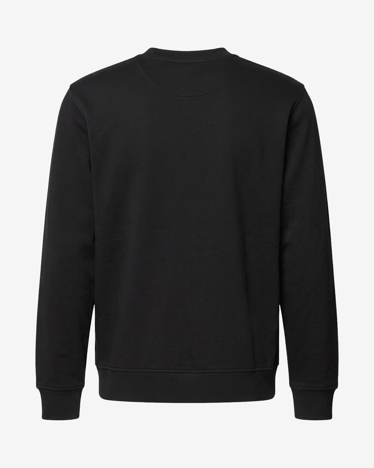 Felpa girocollo in interlock con patch logo