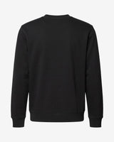 Felpa girocollo in interlock con patch logo