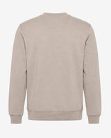 Felpa girocollo in interlock con patch logo