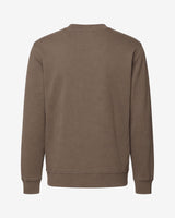 Felpa girocollo in interlock con patch logo