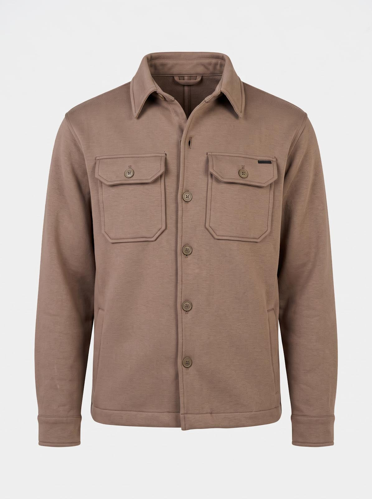 Overshirt in interlock con tasche