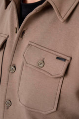 Overshirt in interlock con tasche