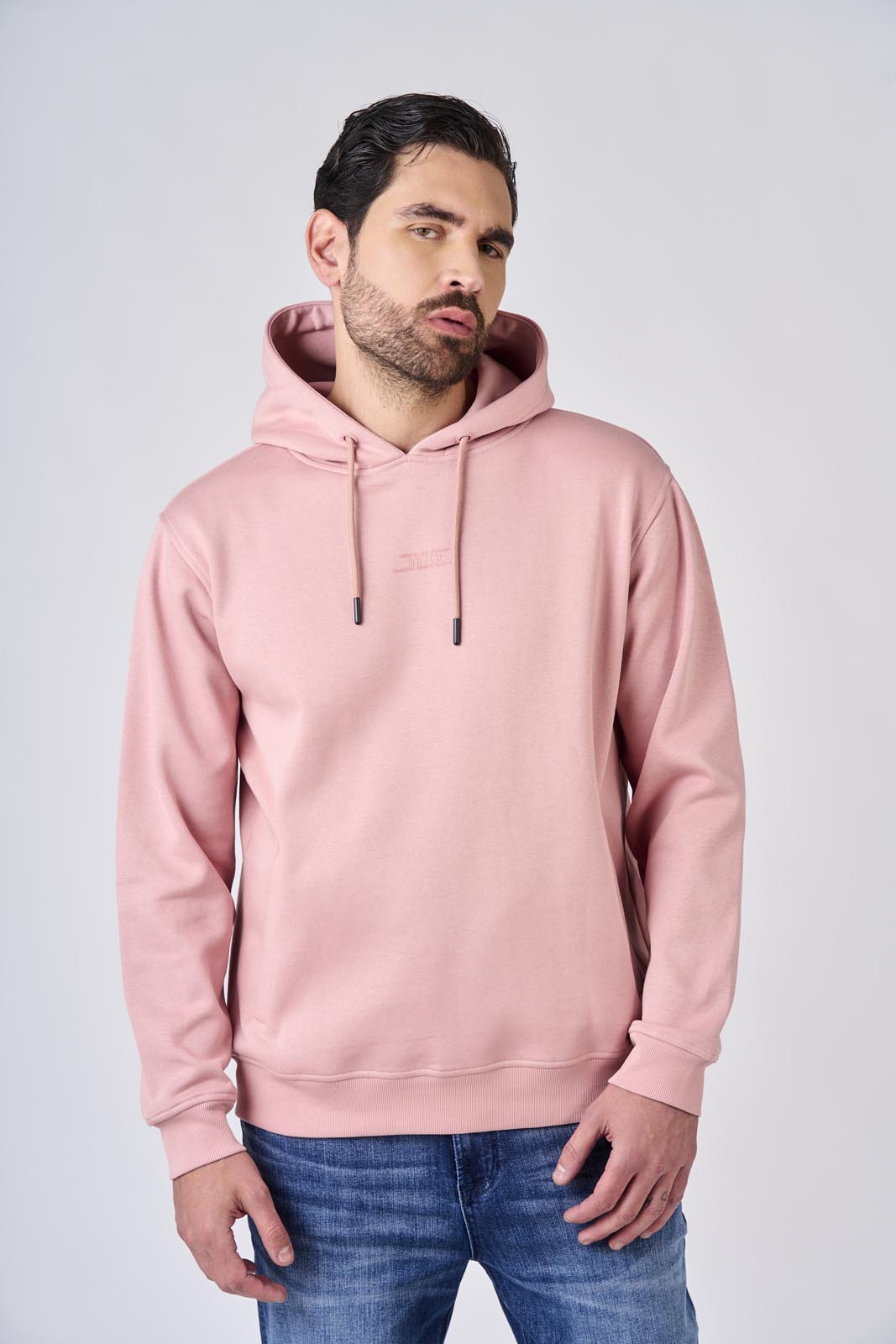 Felpa con cappuccio e logo stampato