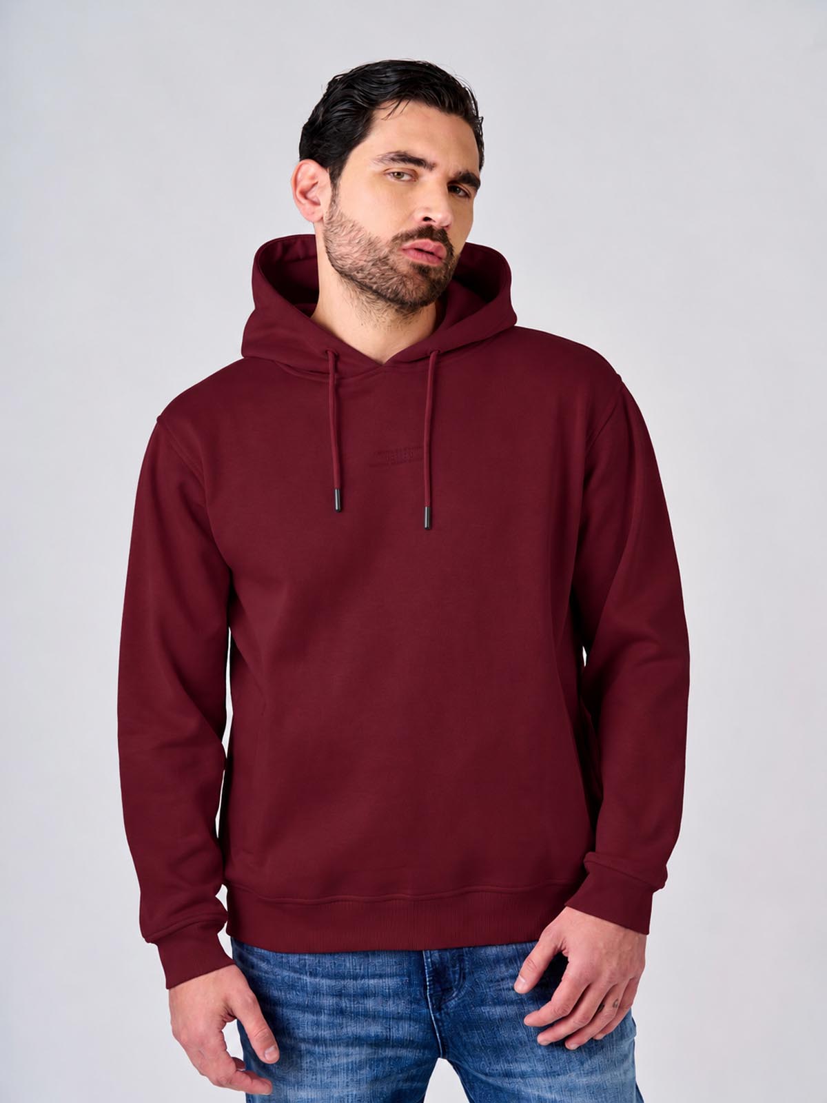 Felpa con cappuccio e logo stampato