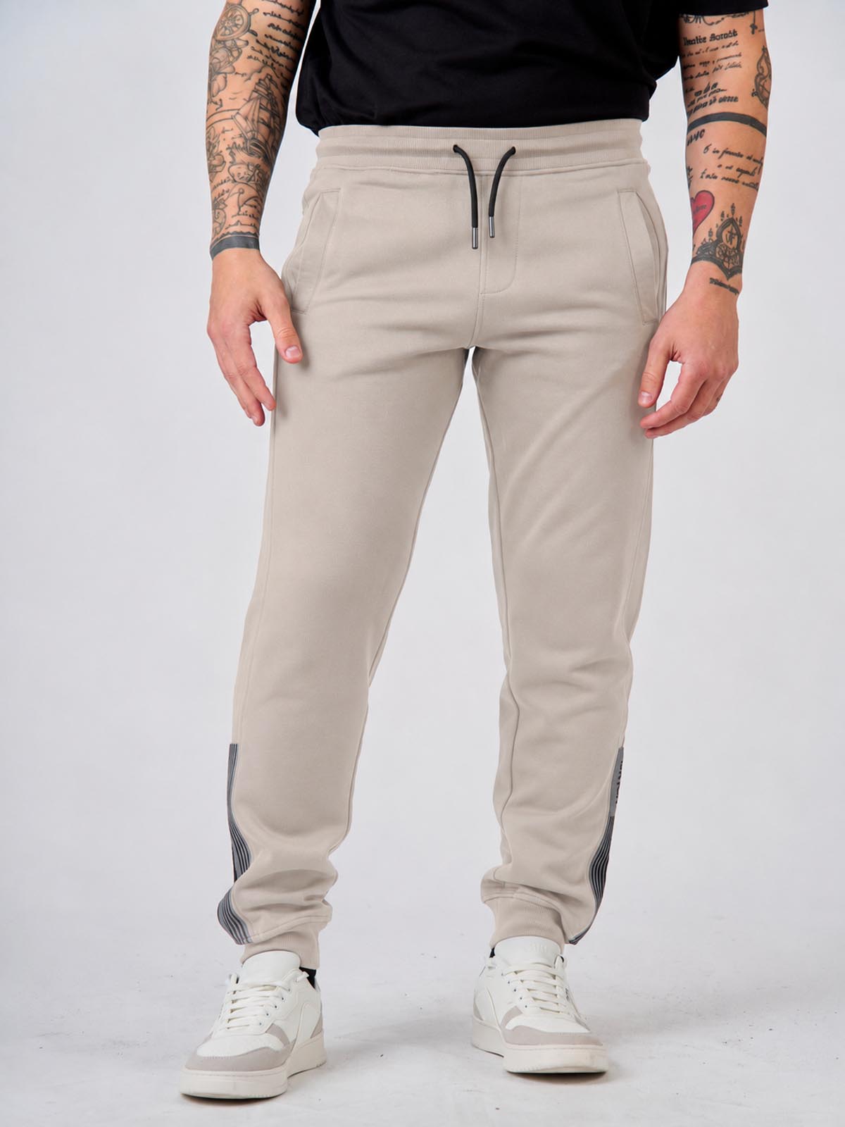Pantaloni in felpa con banda laterale