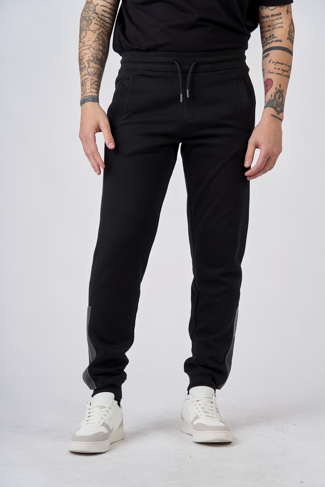 Pantaloni in felpa con banda laterale