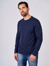 T-shirt a maniche lunghe con logo ricamato
