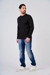 T-shirt a maniche lunghe con logo ricamato