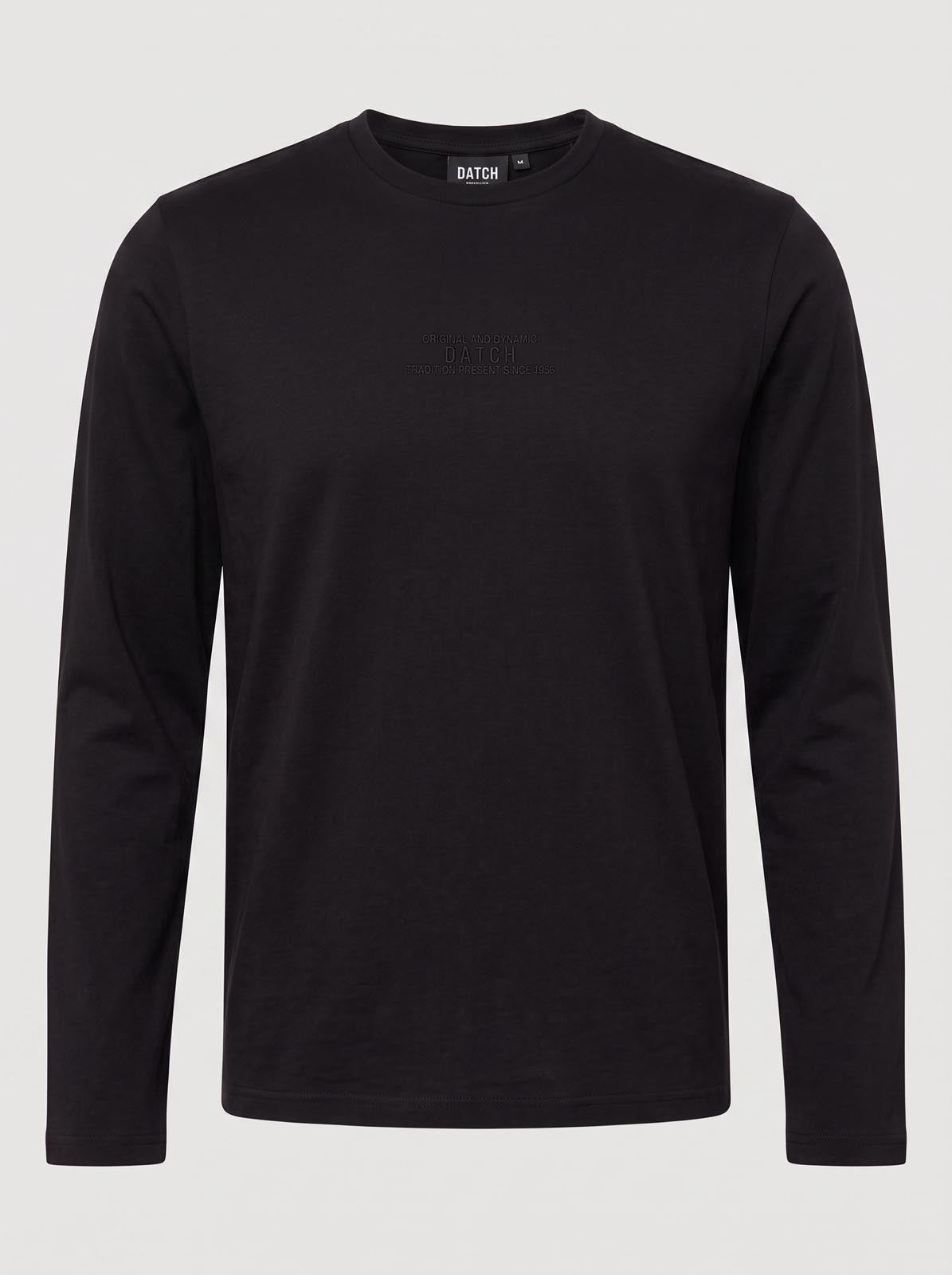 T-shirt a maniche lunghe con logo ricamato