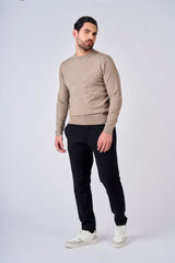 Maglia girocollo con motivo jacquard