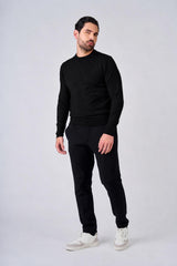 Maglia girocollo con motivo jacquard
