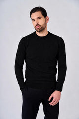 Maglia girocollo con motivo jacquard