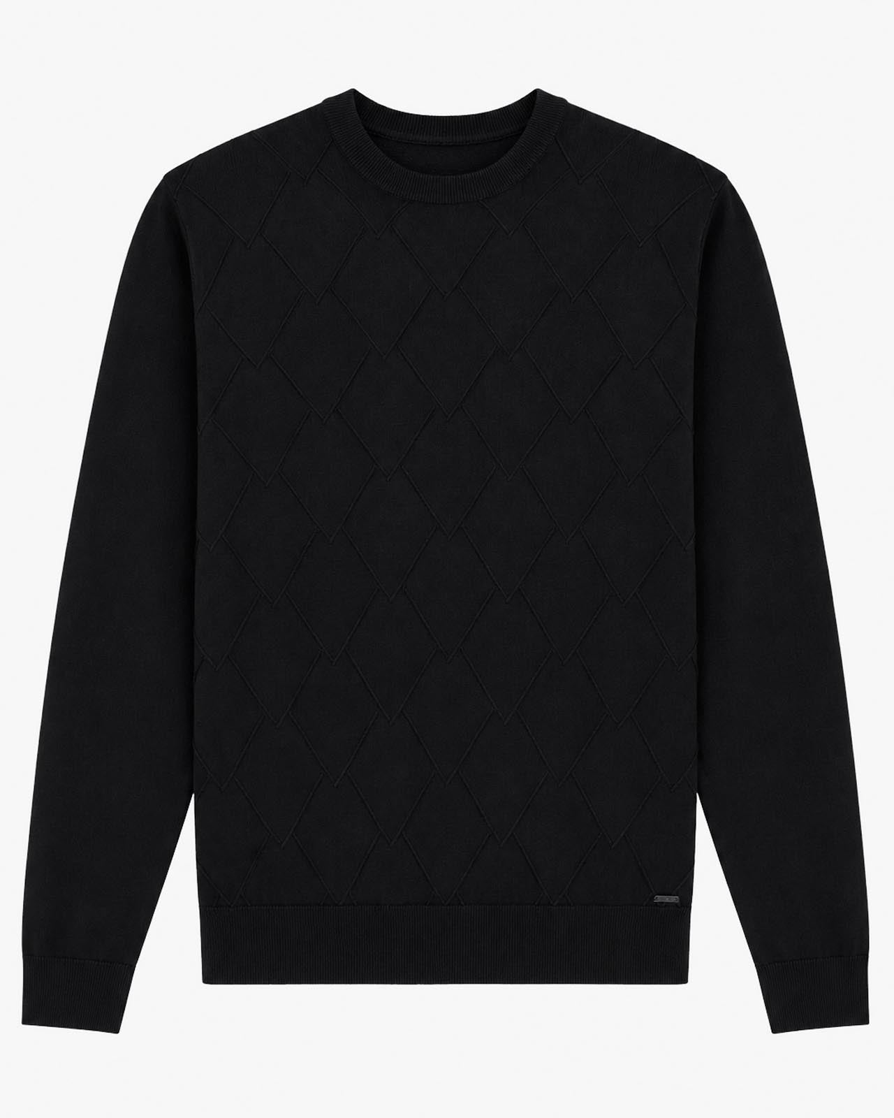 Maglia girocollo con motivo jacquard