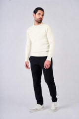 Maglia girocollo con motivo jacquard