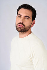 Maglia girocollo con motivo jacquard