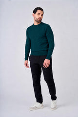 Maglia girocollo con motivo jacquard