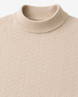 Maglia a mezzo collo con motivo jacquard