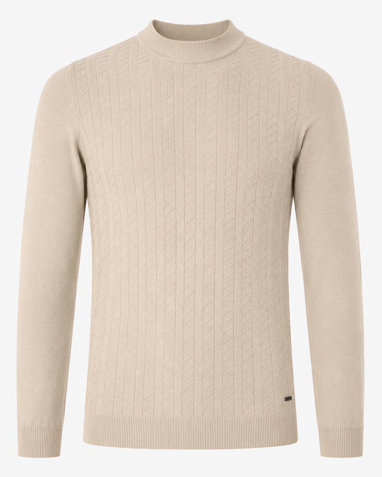 Maglia a mezzo collo con motivo jacquard