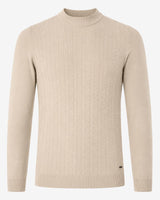 Maglia a mezzo collo con motivo jacquard