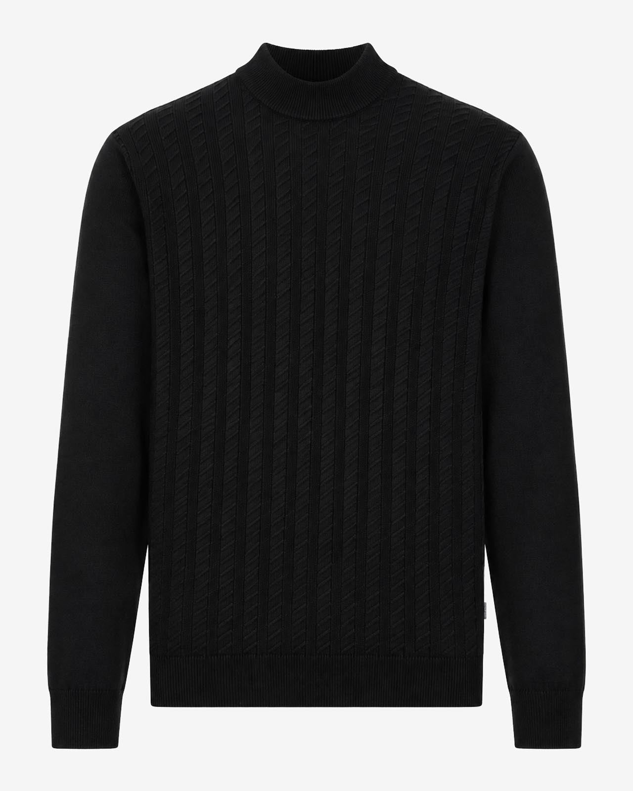 Maglia a mezzo collo con motivo jacquard