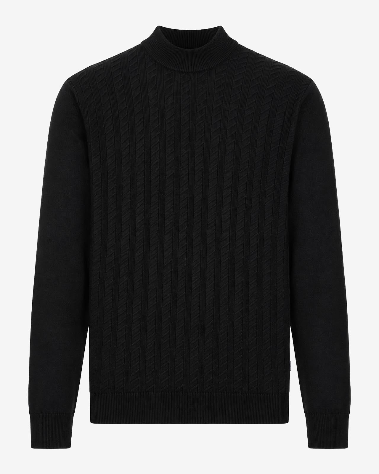 Maglia a mezzo collo con motivo jacquard