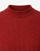 Maglia a mezzo collo con motivo jacquard