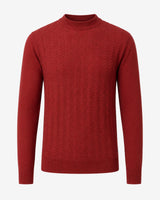 Maglia a mezzo collo con motivo jacquard