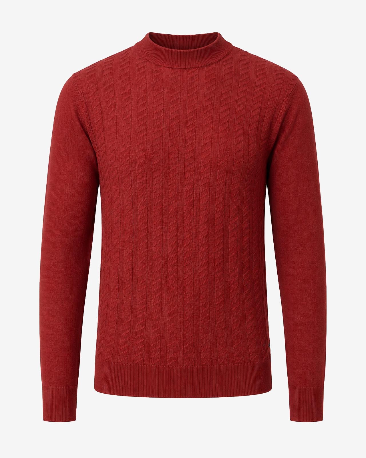 Maglia a mezzo collo con motivo jacquard