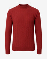Maglia a mezzo collo con motivo jacquard