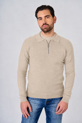 Polo in maglia con manica raglan