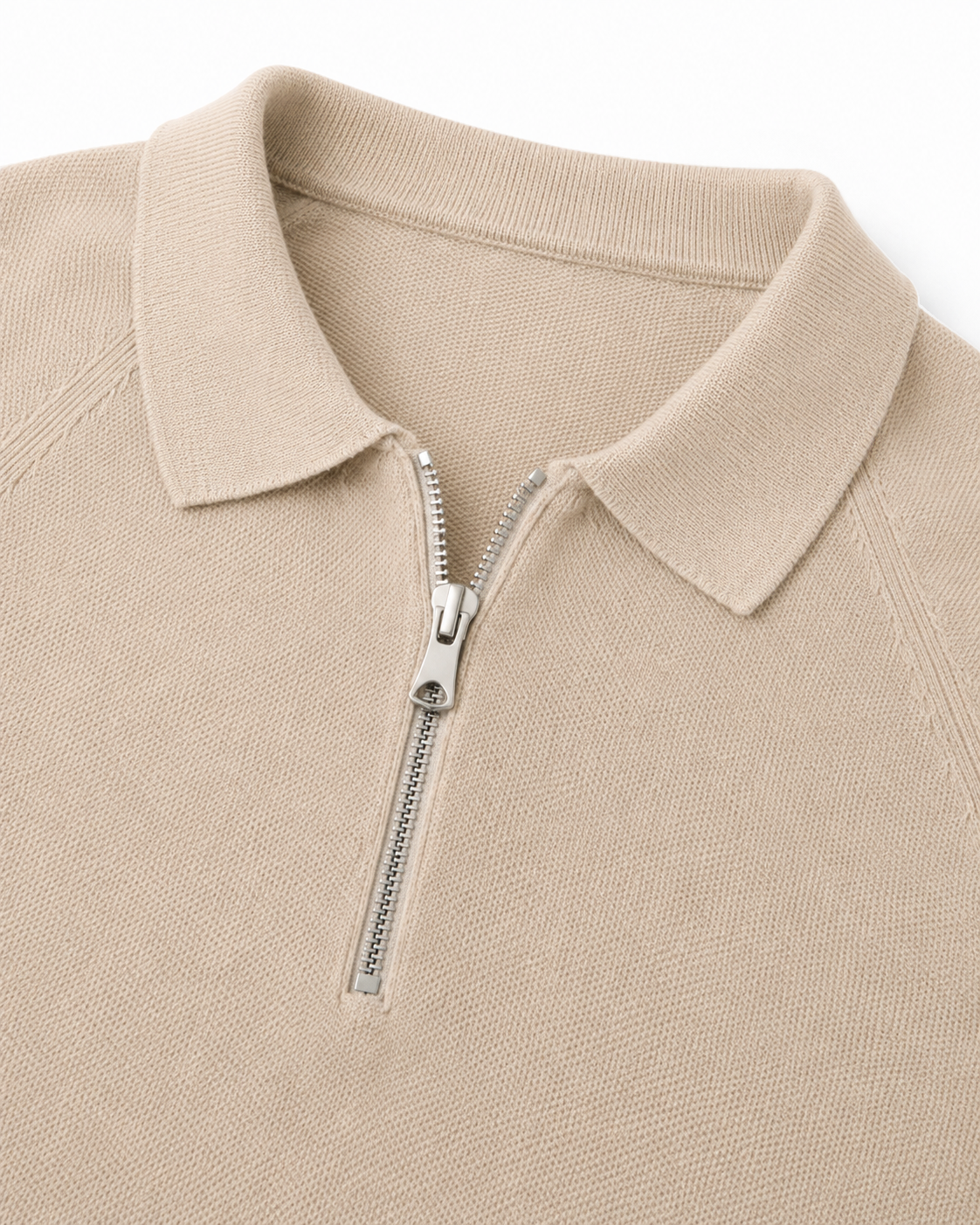 Polo in maglia con manica raglan