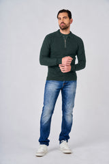 Polo in maglia con manica raglan