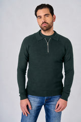 Polo in maglia con manica raglan