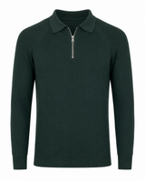 Polo in maglia con manica raglan