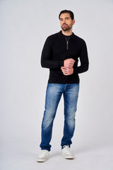 Polo in maglia con manica raglan