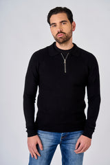 Polo in maglia con manica raglan