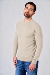 Maglia a mezzo collo manica raglan