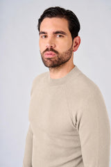 Maglia a mezzo collo manica raglan