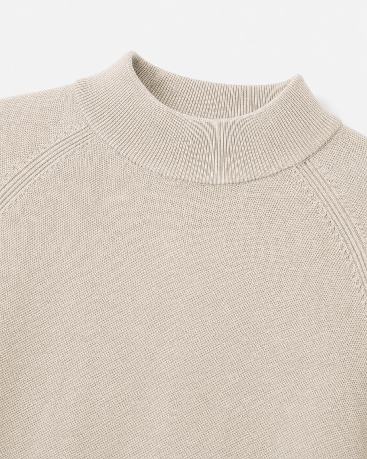 Maglia a mezzo collo manica raglan