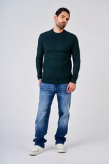 Maglia a mezzo collo manica raglan