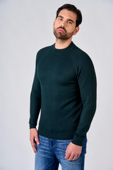 Maglia a mezzo collo manica raglan