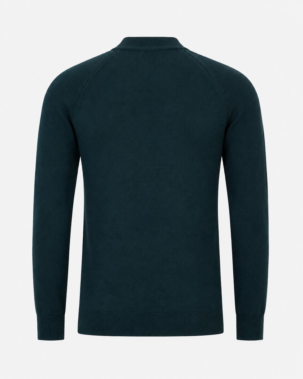 Maglia a mezzo collo manica raglan