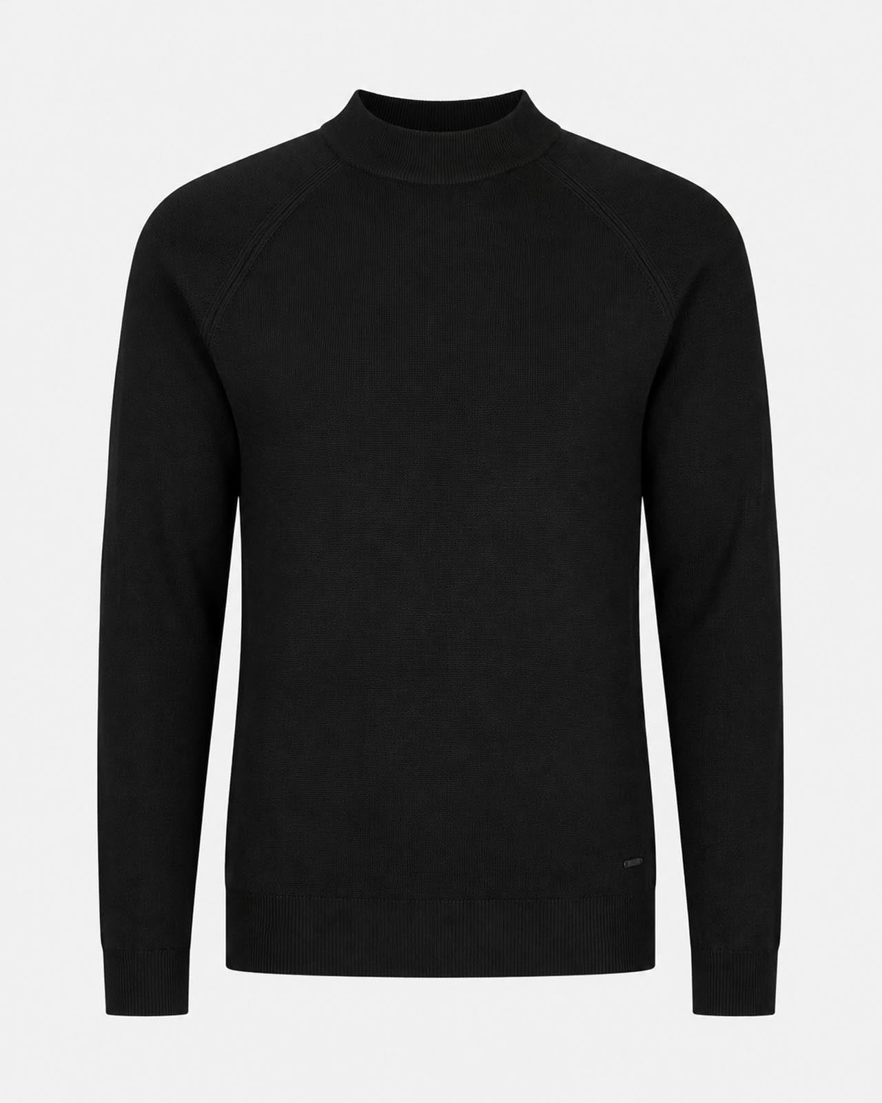 Maglia a mezzo collo manica raglan