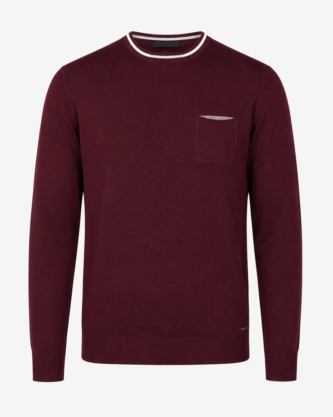Maglia girocollo manica raglan con taschino