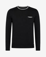 Maglia girocollo manica raglan con taschino