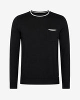 Maglia girocollo manica raglan con taschino