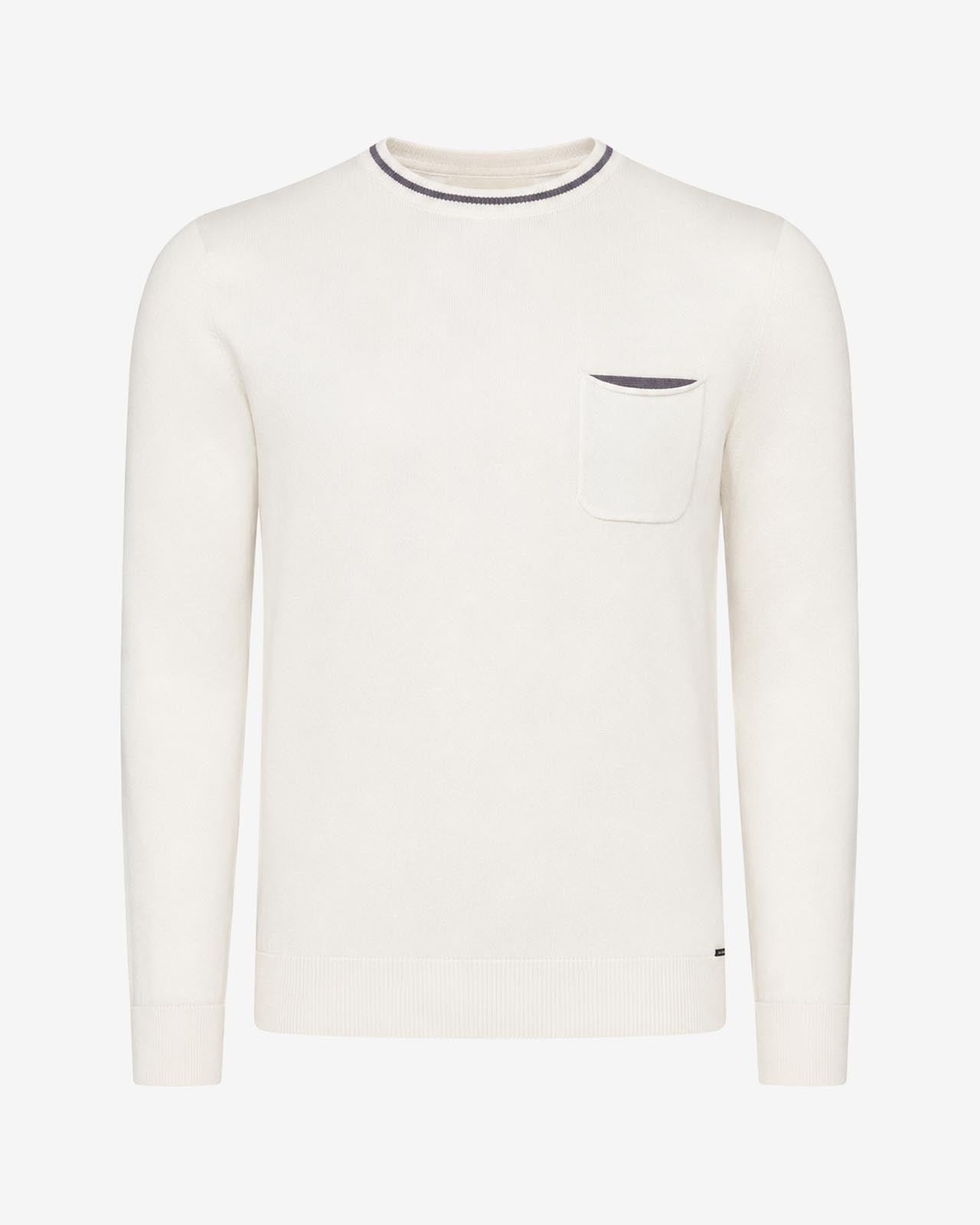 Maglia girocollo manica raglan con taschino